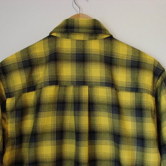 Dixxon Flannel Shirt Parham Panhead J&P Cycles Yellow Black Plaid NWOT NEW Large - Picture 12 of 16